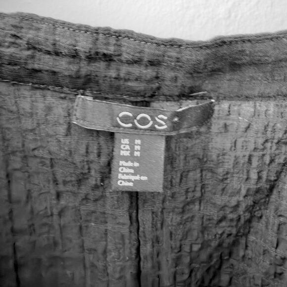 COS Granddad Collar Relaxed Exaggerated Silhouette Oversized M in Black - Picture 3 of 9